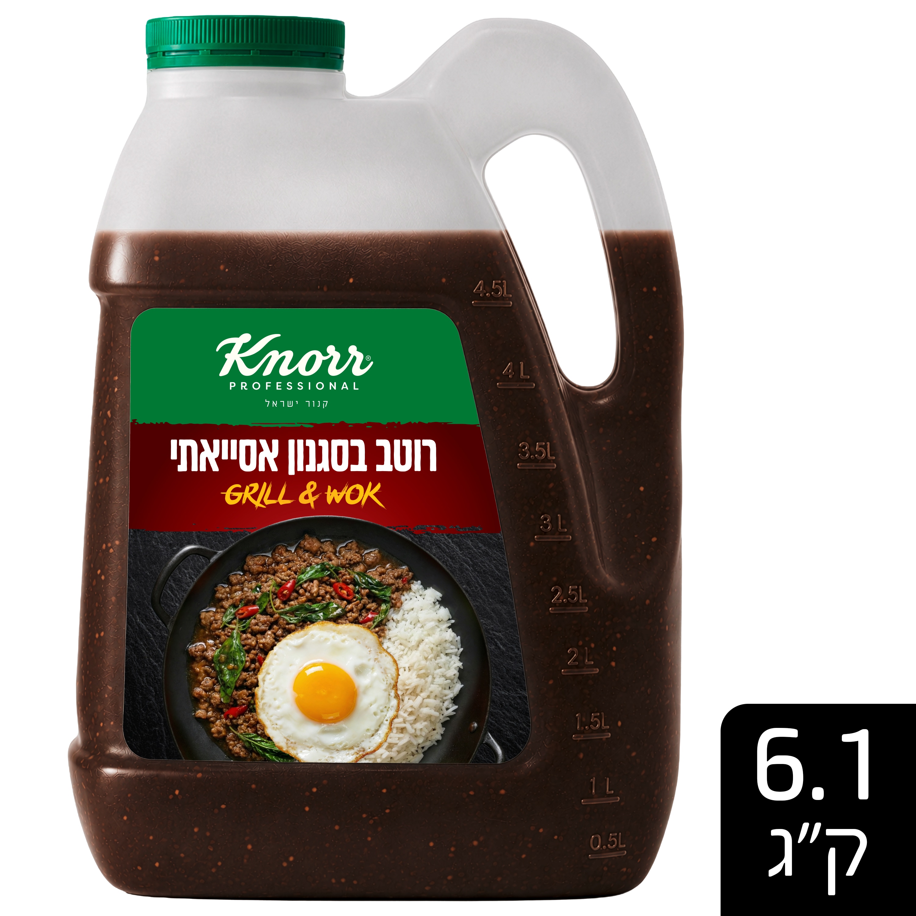 רוטב בסגנון אסיאתי לגריל ולווק קנור מיכל 6.15 ק"ג