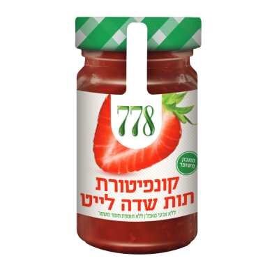 קונפיטורת תות שדה לייט 778 צנצנת 260 גרם - 