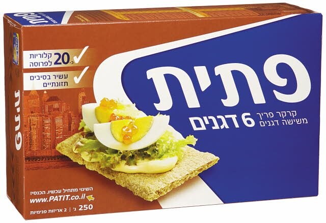 קרקר פריך משישה דגנים פתית 250 גרם -