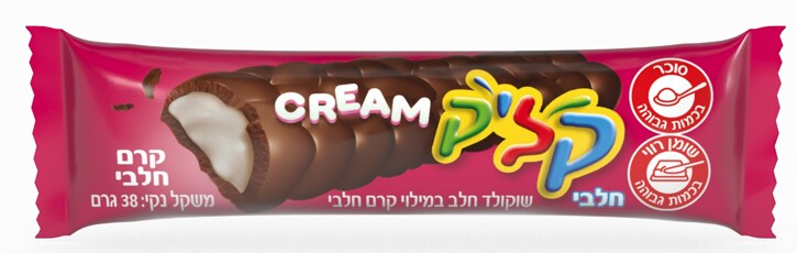קליק קרים חטיף שוקולד קרם חלבי - 
