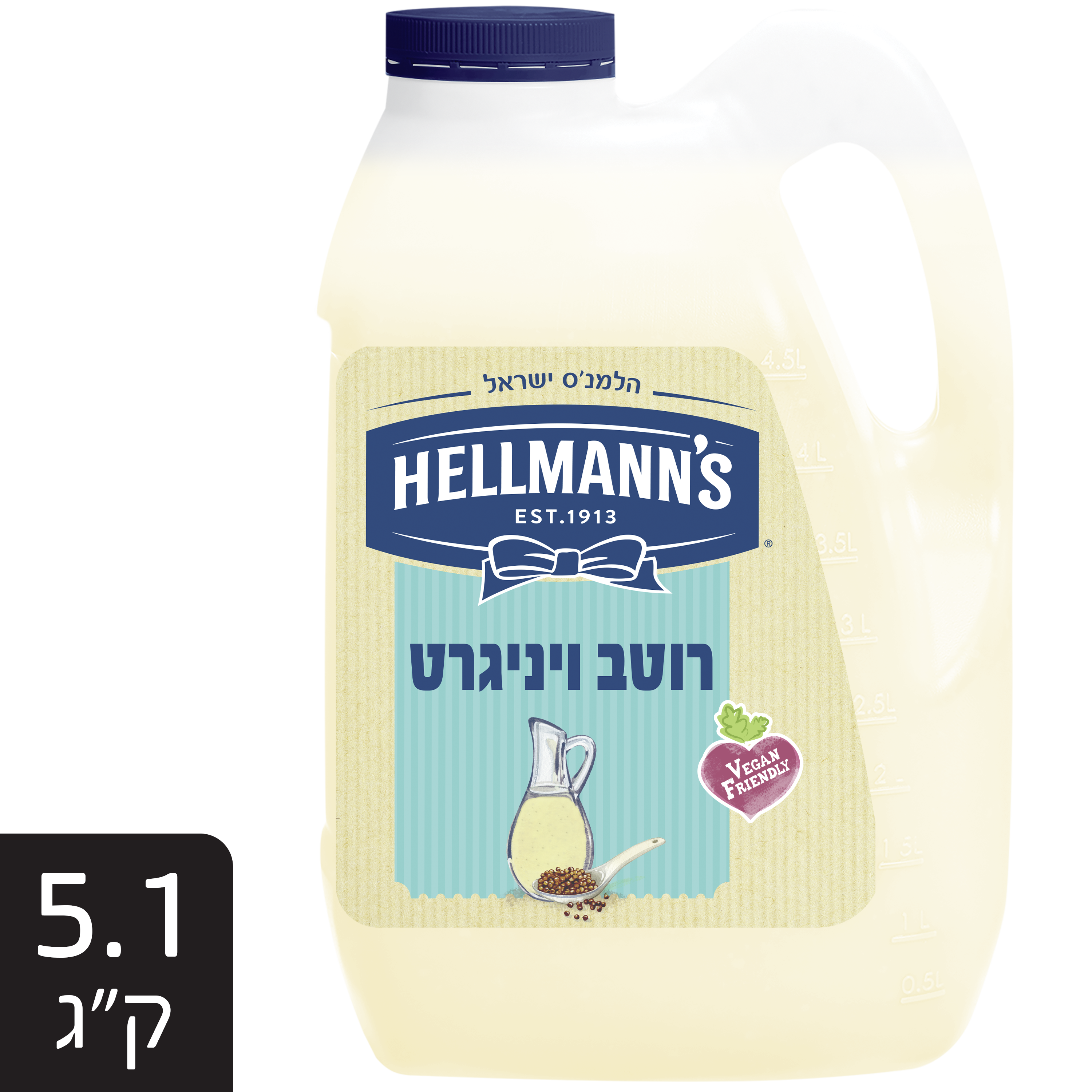 רוטב ויניגרט הלמנ'ס מיכל (גלון) 5.1 ק"ג - 