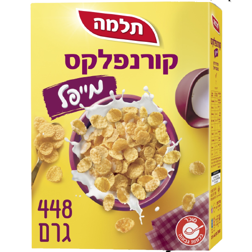 קורנפלקס בטעם מייפל תלמה קופסה 448 גרם - 