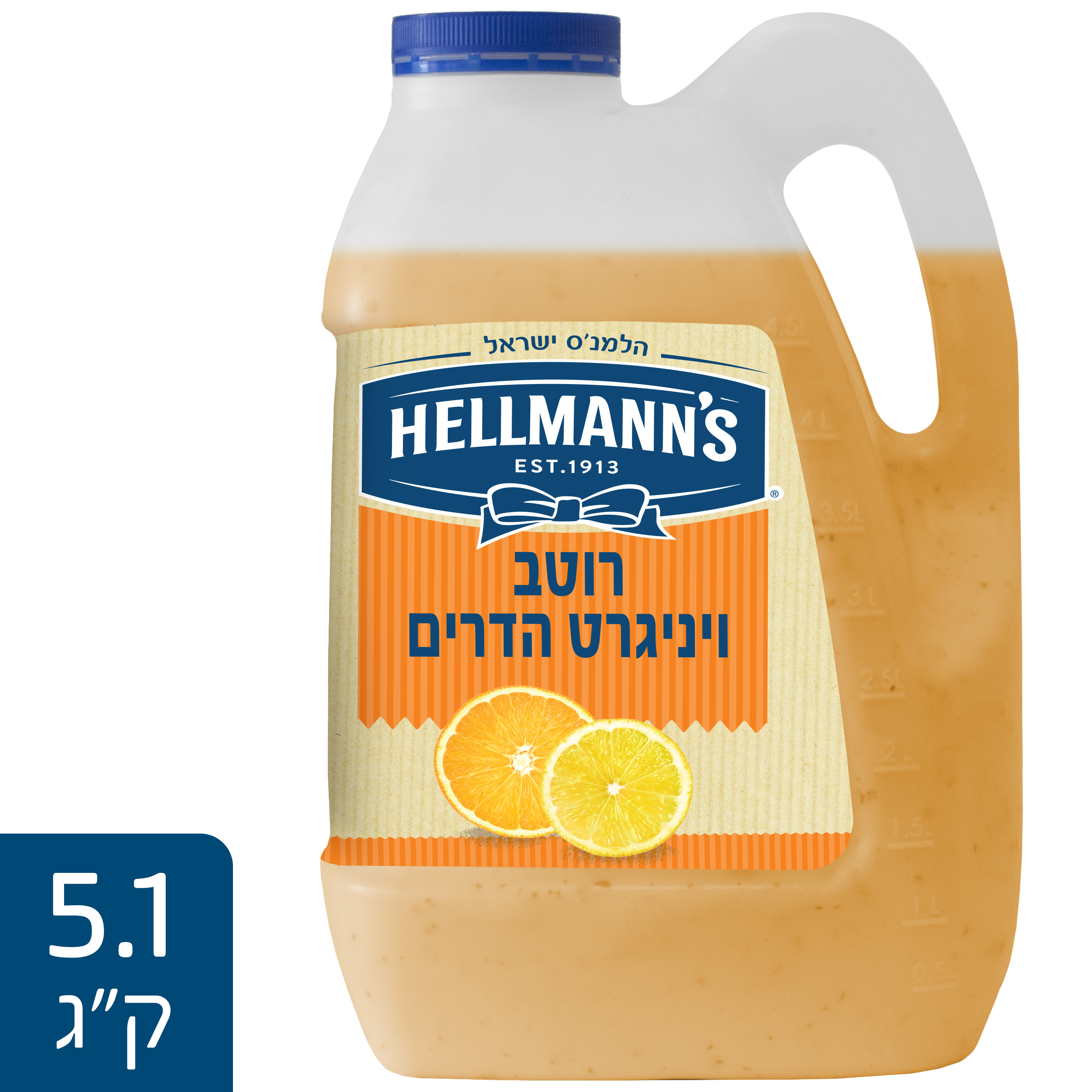 רוטב ויניגרט הדרים הלמנ'ס מיכל (גלון) 5.1 ק"ג - 