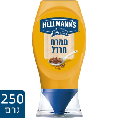 ממרח חרדל הלמנ'ס בקבוק לחיץ 250 גרם - 