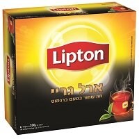 תה שחור ארל גריי בטעם ברגמוט ליפטון 100 יחידות - 
