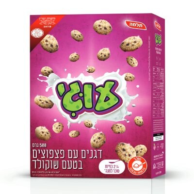 עוגי דגנים עם פצפוצים בטעם שוקולד תלמה 500 גרם - 