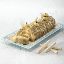 רולדת תפוחים במילוי שוקולד לבן