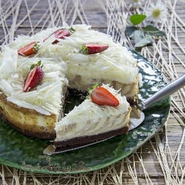 עוגת גבינה עם נוגט